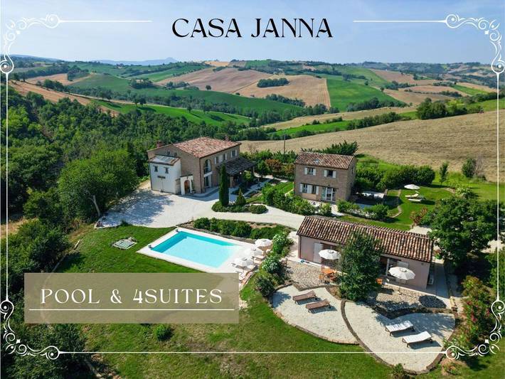 Casa vacanza per 2 persone, con panorama e piscina nonché giardino in San Ginesio