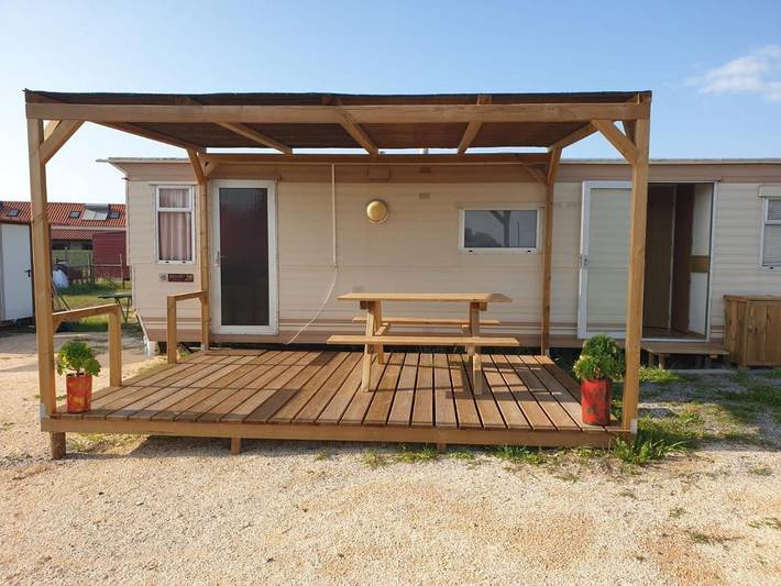 Camping para 5 pessoas, com jardim e vista e ainda terraço na Costa Vicentina